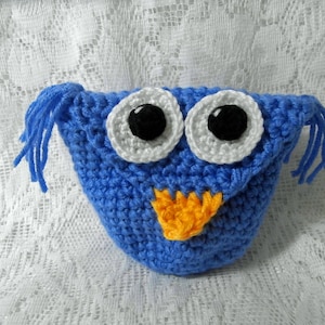 Gehäkelte Eule Tasche - Lila Strick Geldbörse - Niedliche Langen Griff Riemen Druckknopf Tier Vogel Tasche - Weihnachten Geburtstag Festival Geschenk