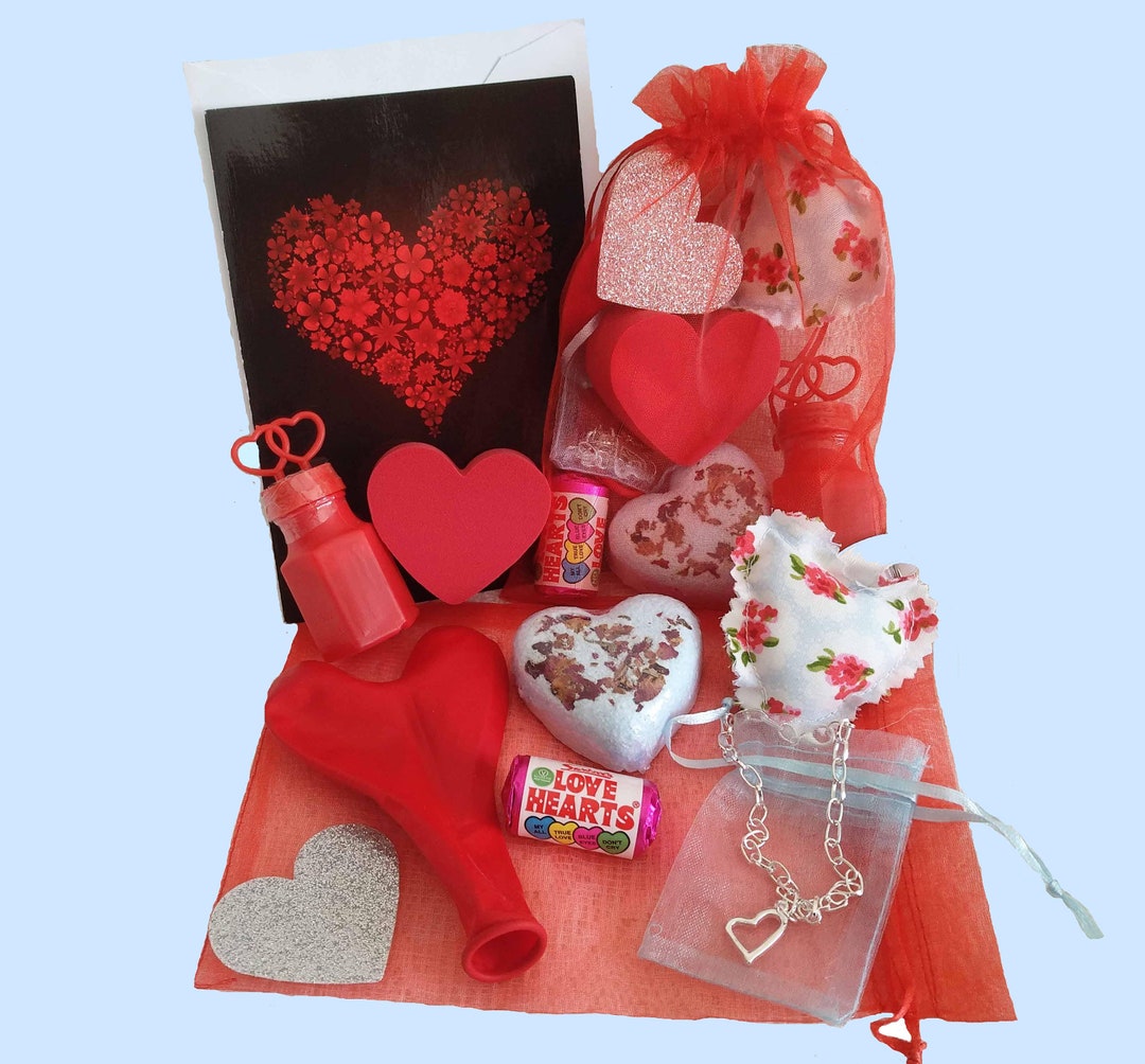 SALE Hearts Gift Bag Little Bag of Love Keyring Bath Bomb Etsy UK