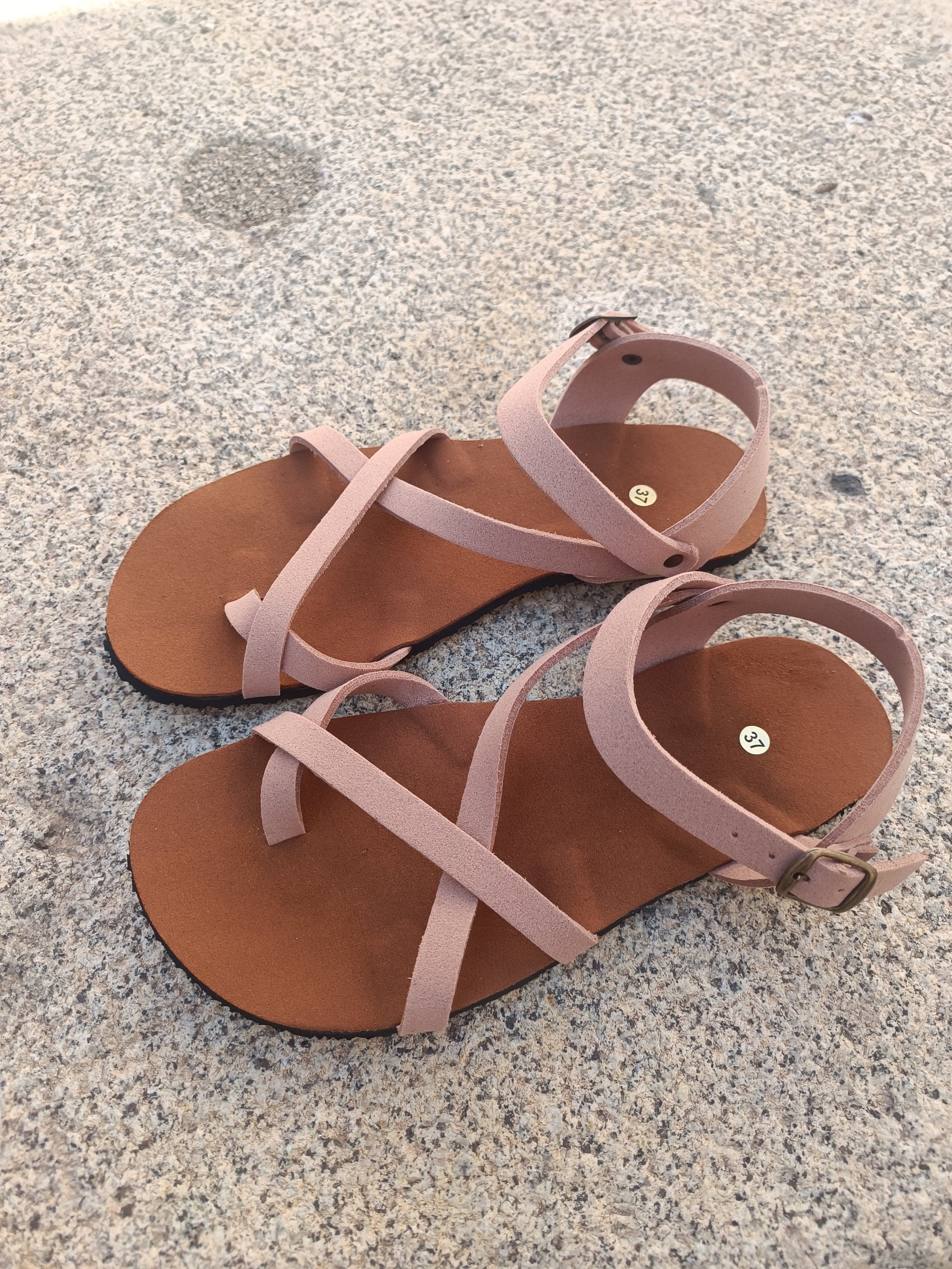 【INCHANT ME】Malibu Net Strap Sandals Barefoot MALIBÚ Dusty Rose Color, New Collection 2025, 20