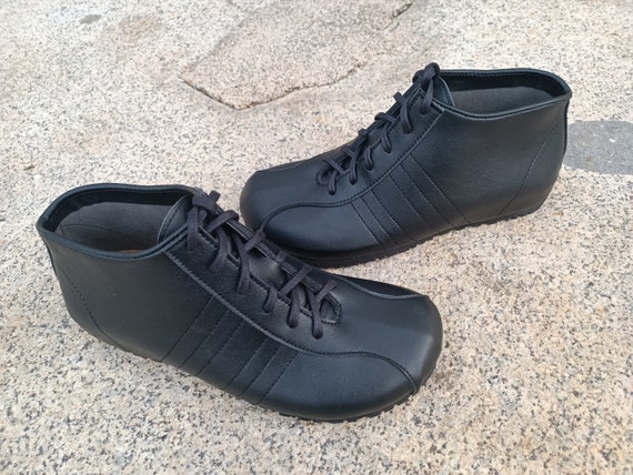 black ankle boots vegan