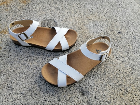 vegan white sandals