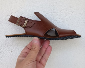 BAREFOOT Tejo Brown, 20% off, SOLES Puntos 3 mm, insole 1 mm, Total 4 mm
