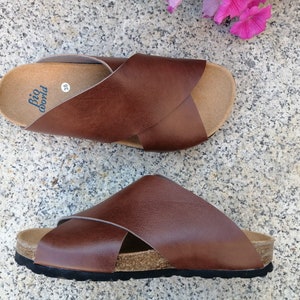 vegan Sandals Free Shipping Summer Shoes Straps sandals 100% handmade and vegan Flat Sandals ECKHART BROWN