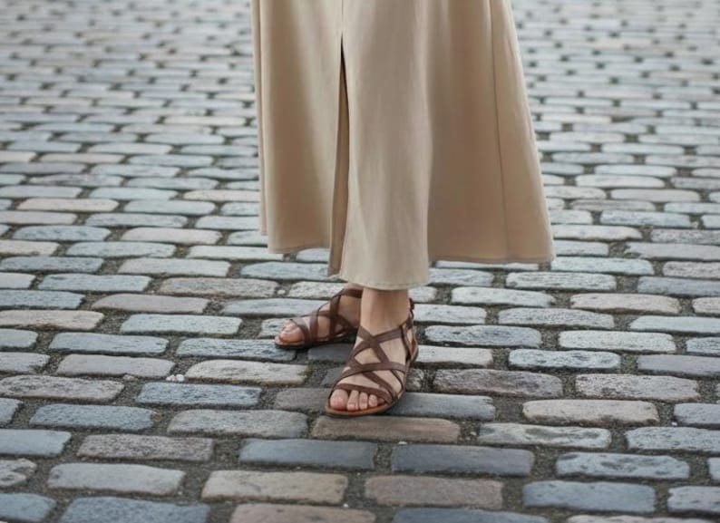 BAREFOOT DELFOS, color Brown, 20% off promotion, Vegan sandass, Barefoots sandals, Barefoot shoes image 4