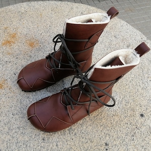 Vegan boots, Brown Boots, vegan Ankle Boots, Flat Boots, Winter Shoes, Closed Shoes, Vegan BOSQUE Brown giardini