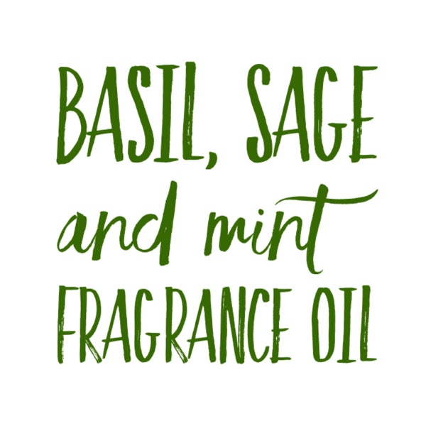 Basil Sage & Mint Premium Fragrance Oil for Crafting Making Aroma Bead Car Scents DIY Candles