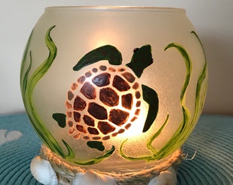 Sea Turtle Candle Holder, Sea Turtle Light, Sea Turtle Decoration, Sea Turtle Bedroom Decor, Sea Turtle Bathroom Decor, Sea Turtle Candle