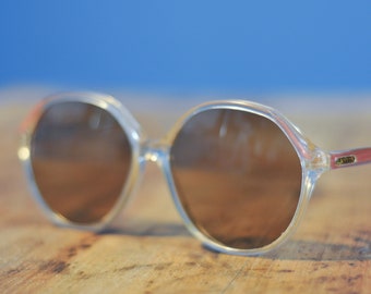 Lunettes de soleil vintage Lanvin monture rétro années 70 grosses et grandes lunettes de soleil XXL oversized lunettes pour mariage d'été