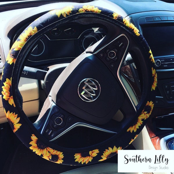 Sunflower Steering Wheel Cover