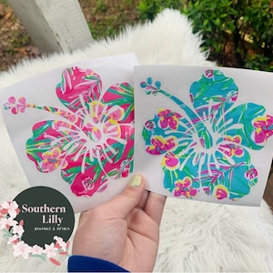 Floral Hibiscus Flower Nature Colorful Car/Laptop/Cup Decal Sticker
