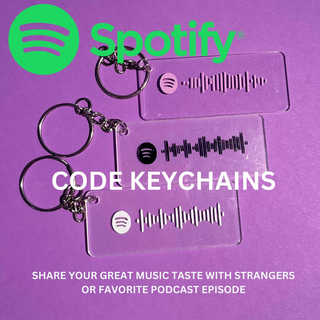 Spotify Code Keychain Etsy