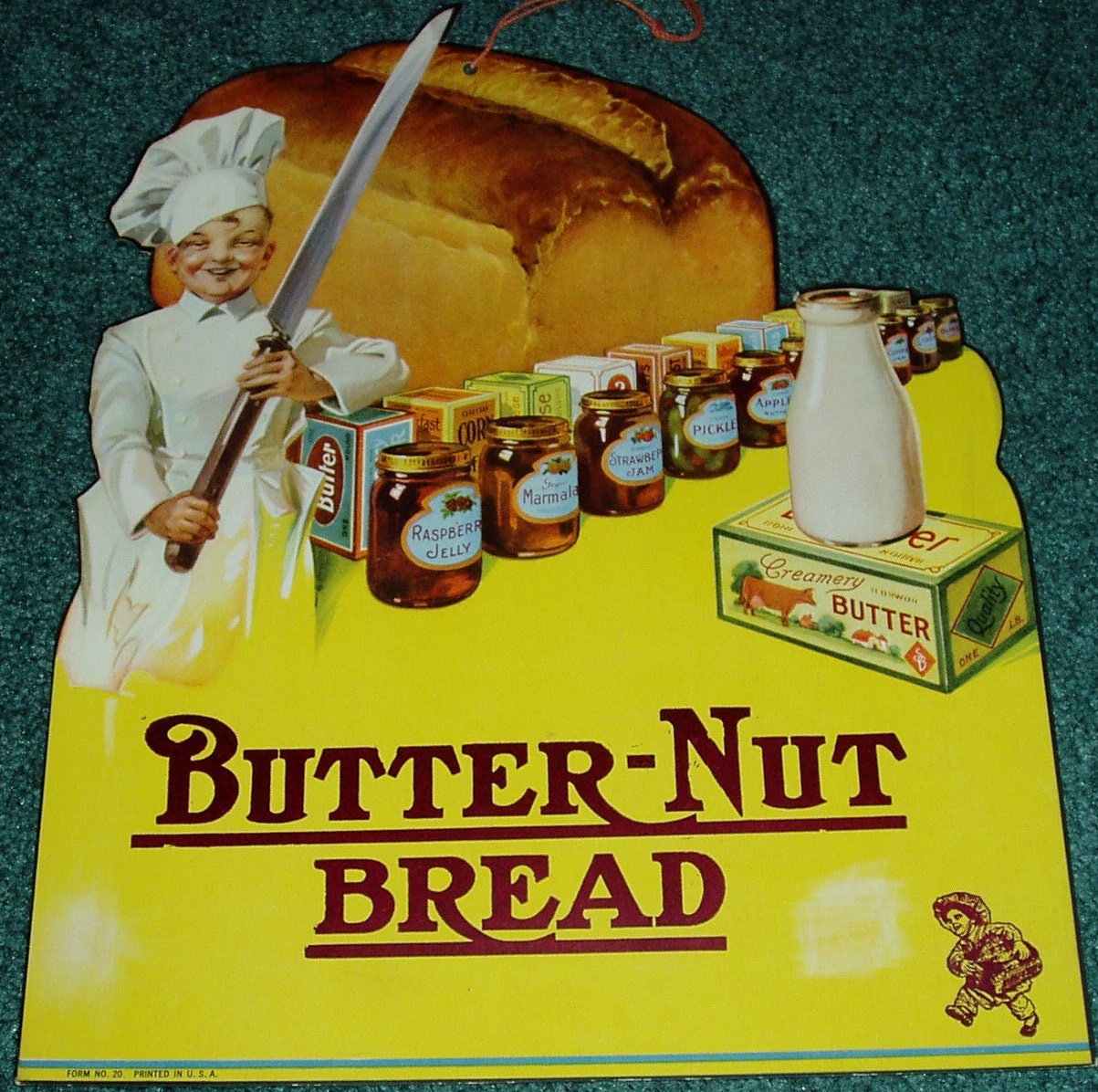 BUTTERNUT BREAD Die Cut 1920's Large COUNTRY Store Sign Etsy