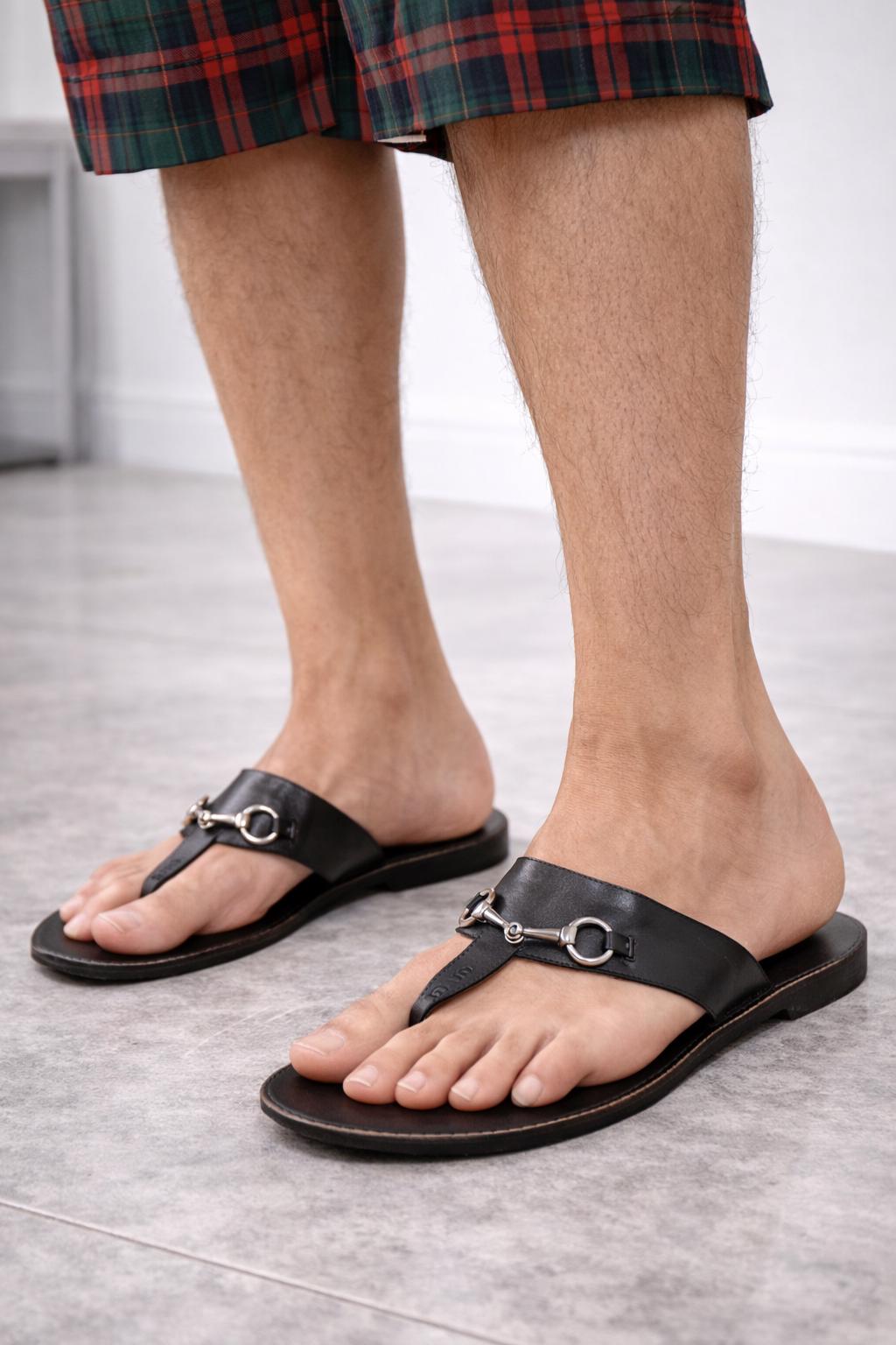 GUCCI Horsebit Thongs Sandals In Brown Crocodile  Leather Men’s Sz 12 Gucci Leather Horsebit Thong Sandal in Brown for Men | Lyst main image 3