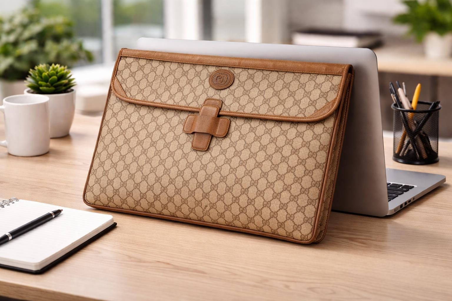 Vintage Gucci Briefcase - Etsy