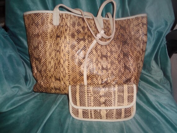 Python Shoulder Bag/Tote Bag - image 1
