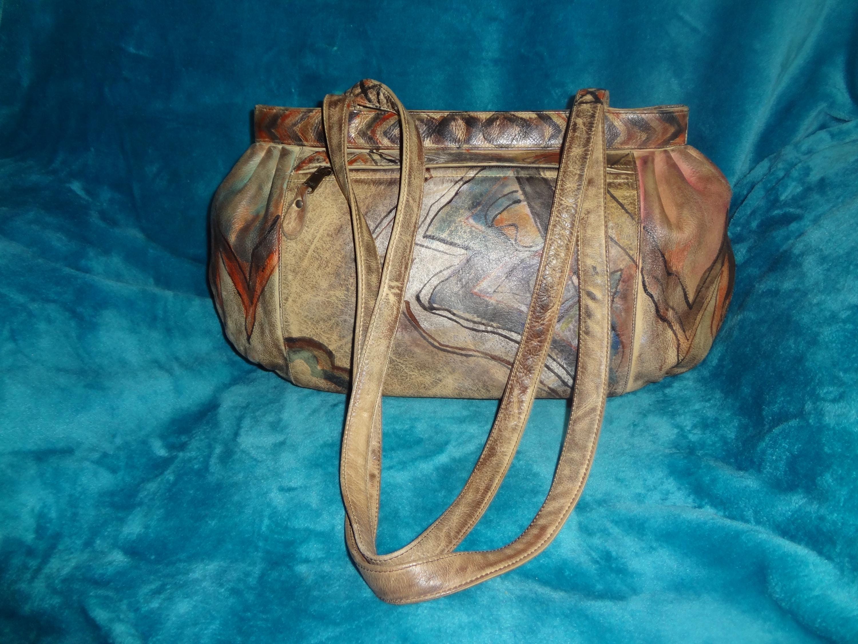 Jane Yoo hand painted leather belt, and Crossbody purse set Jane Yoo Leather Crossbody Bags for Women for sale | eBay main image 2