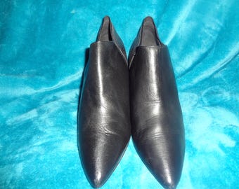 Black/Silver Leather Donald J Pliner Ankle Boots 9M