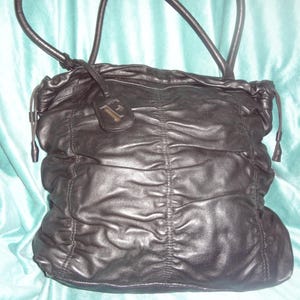Black Leather FURLA Shoulder Bag