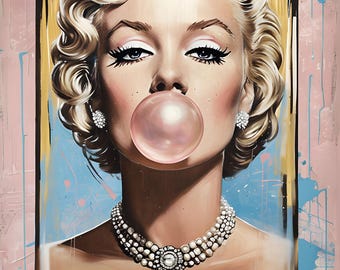 Pop Art Perfume Bottle & Marilyn Monroe – High-Resolution Digital Download