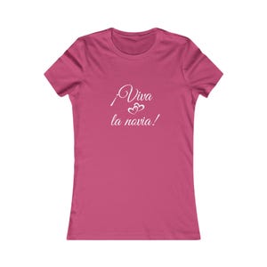 Camiseta de boda &quot;Viva la Novia&quot; en español para novia y cortejo nupcial, camiseta para despedida de soltera y camiseta para despedida de soltera.