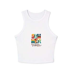 Damen Summer Vibes Casual Racer Tank Top
