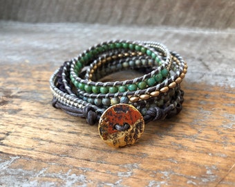 Hannah Beaded Amazonite Bracelet | Etsy