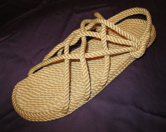 FREE SHIP Men's Rope Sandals in BEIGE | Etsy