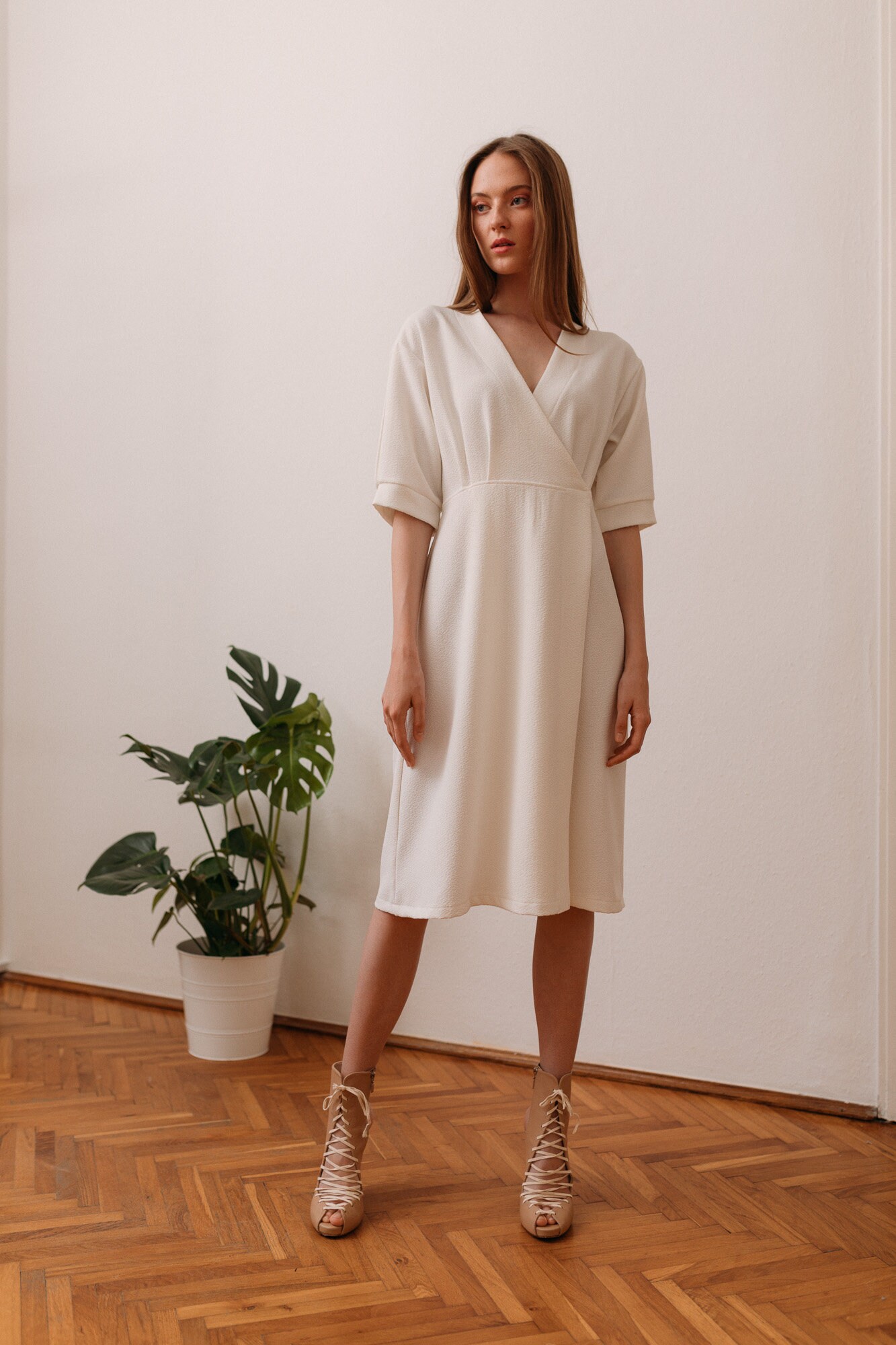 knee length wrap dress uk
