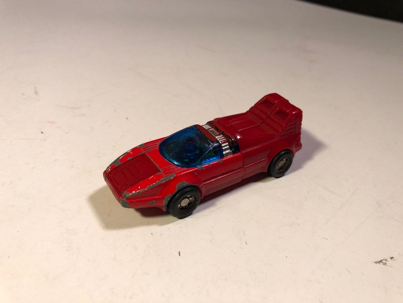 Vintage 1982 Go Bots Super Car Robo Die Cast Transformer Robot to Sports Car