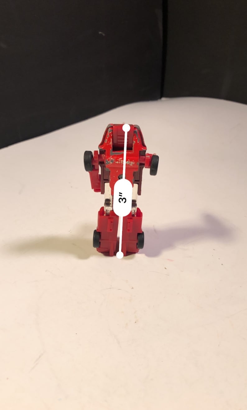 Vintage 1982 Go Bots Super Car Robo Die Cast Transformer Robot to Sports Car