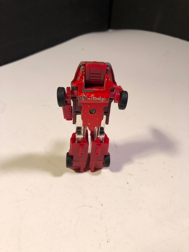 Vintage 1982 Go Bots Super Car Robo Die Cast Transformer Robot to Sports Car