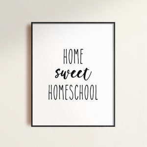 Homeschool Decor, Home Sweet Homeschool, Home School Wall Art, Homeschool Family, School at Home, Homeschool Printable, Homeschool Mom