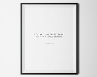 The Office Michael Scott i'm Not Superstitious - Etsy