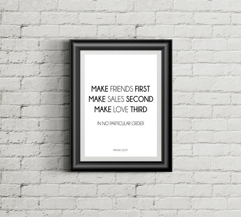 The Office TV Show, Michael Scott Quote, Funny Quote, Office Wall Art, Office Decor, Home Decor image 3