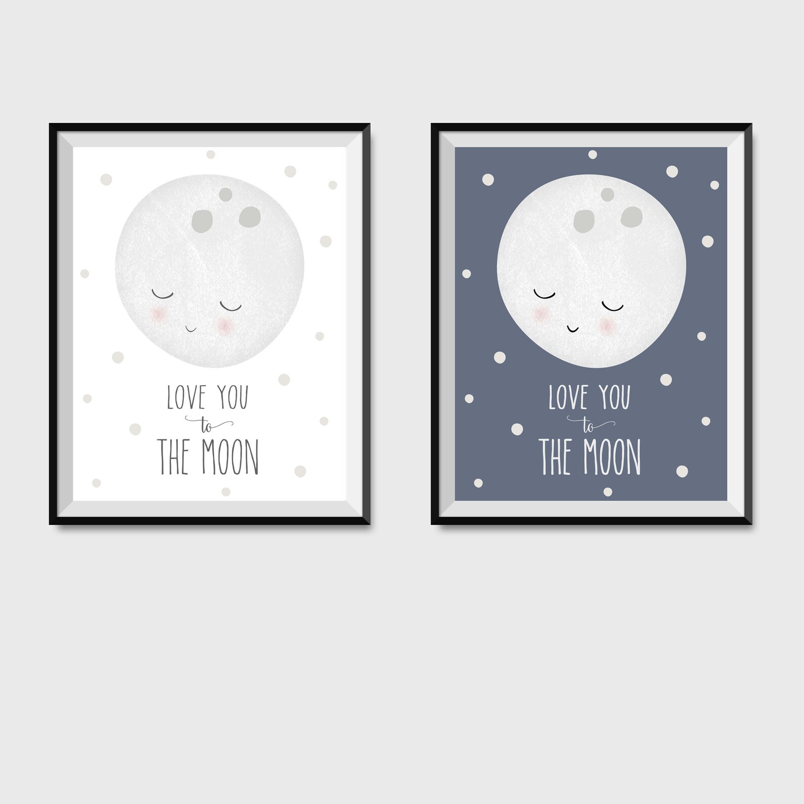 Nursery Print Moon Art Love You to the Moon PRINTABLE Etsy