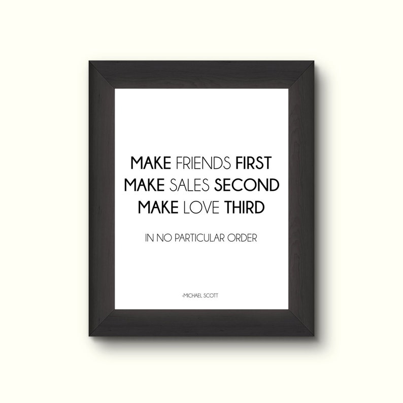 The Office TV Show, Michael Scott Quote, Funny Quote, Office Wall Art, Office Decor, Home Decor image 4