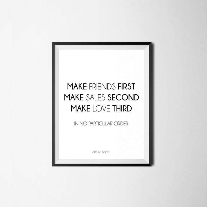The Office TV Show, Michael Scott Quote, Funny Quote, Office Wall Art, Office Decor, Home Decor image 1