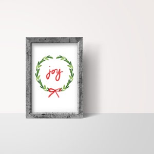 Joy Christmas Print, decoración navideña, alegría para el mundo, decoración navideña, corona navideña, Navidad imprimible, alegría imprimible, Navidad rústica