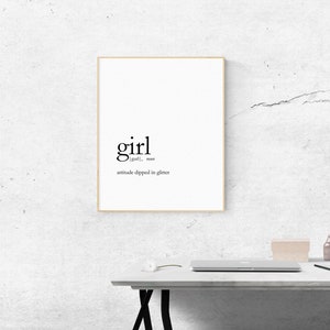 Dictionary Art, Girl Definition, Definition Print, Baby Shower Gift ...