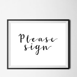 Wedding Please Sign Printable, Wedding Guest Book Printable, Wedding Welcome Sign, Baby Shower Sign, Wedding Decor, Wedding Reception Sign