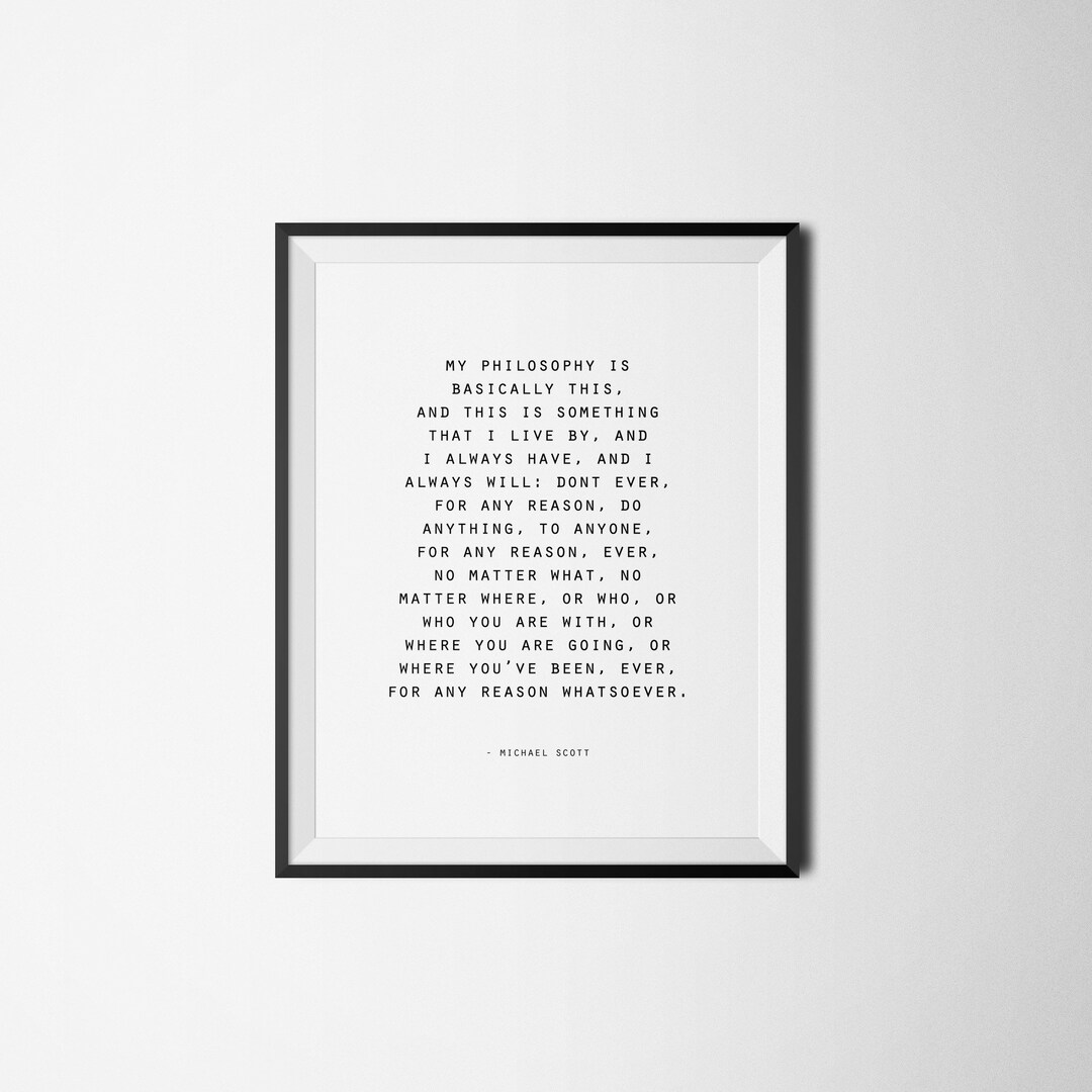 My Philosophy is Basically This the Office TV Show Printable - Etsy