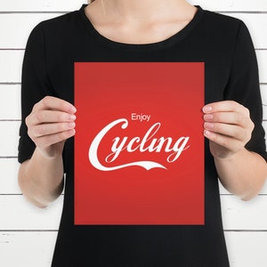 Disfrutar de ciclismo - cartel de papel mate mejorado