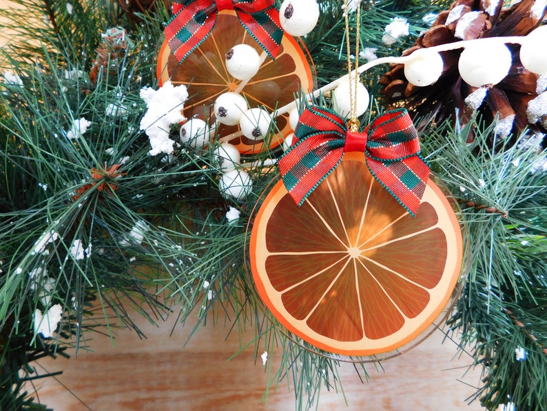 Acrylic Orange Slice Christmas Decoration Traditional Dried image 0