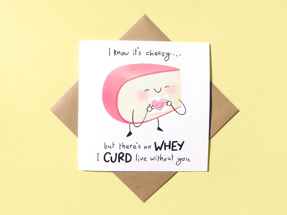 Cheesy Romantic Pun Card Funny Love Card for Boyfriend or Etsy