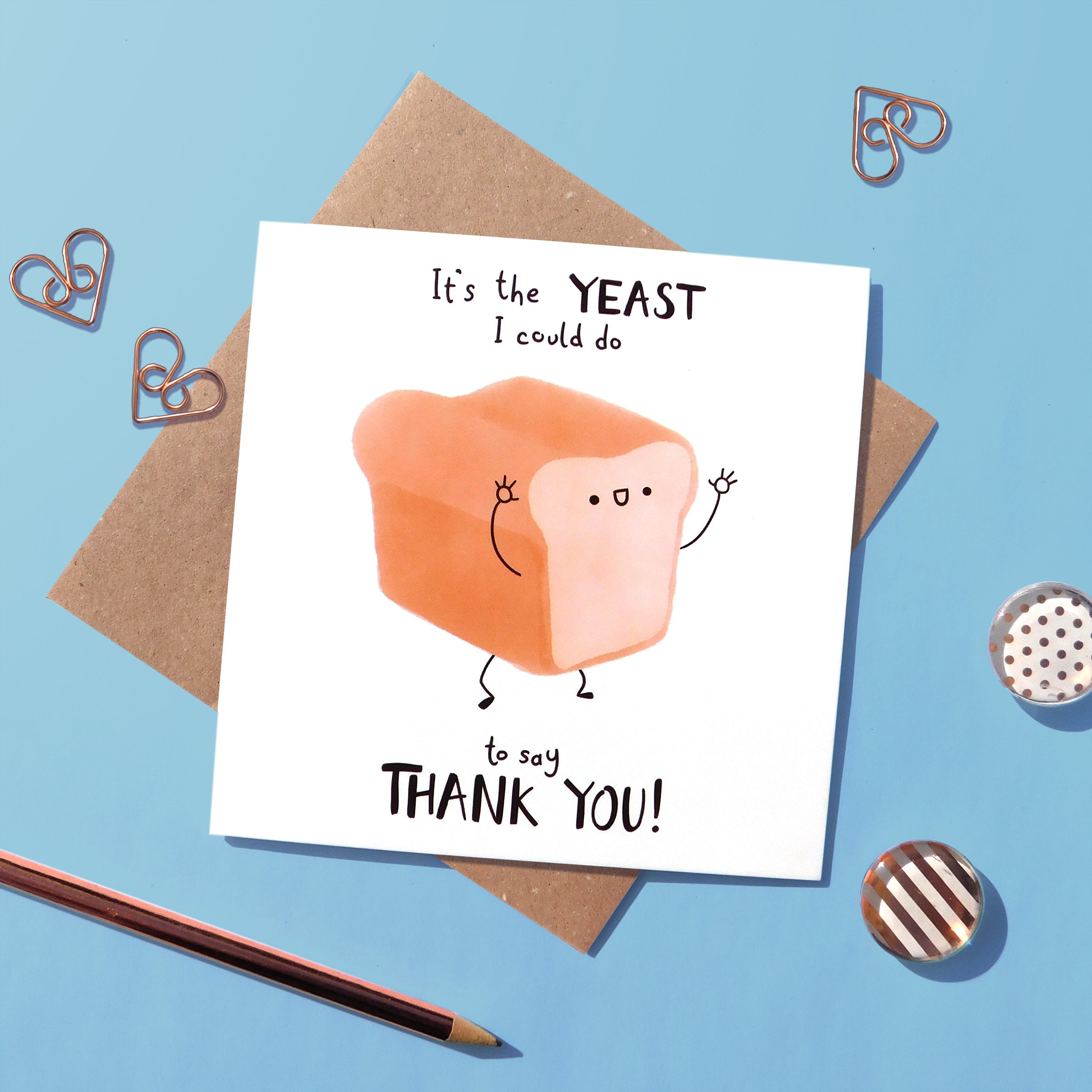 豊富な商品から Pun Bread Thank Greeting Funny Bunch, A Thanks Card, You ネイルアート用品(筆など)
