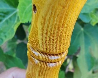 Varilla de ferrocerio de 6" x 1" para bushcraft, encendedor de pedernal, metal, con mango de naranjo de Osage.