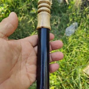 Pręt ferrocerowy Bushcraft 1&quot; x 5&quot; z ręcznie wykonaną czarną rękojeścią z drewna limba, ognioodporny, mischmetal, metalmatch