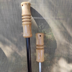 Bushcraft 6&quot; x1/2&quot; ferrocerium rod and striker set/ firesteel / ferro rod / mischmetal / firestarter with hickory wood handle.