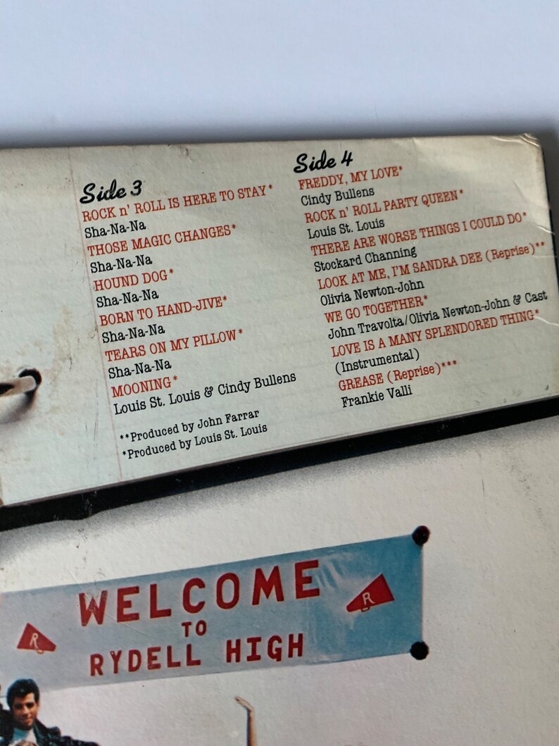 Grease Soundtrack 1978 Vinyl Record John Travolta Olivia Etsy
