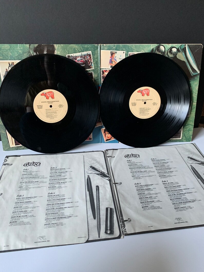 Grease Soundtrack 1978 Vinyl Record John Travolta Olivia Etsy
